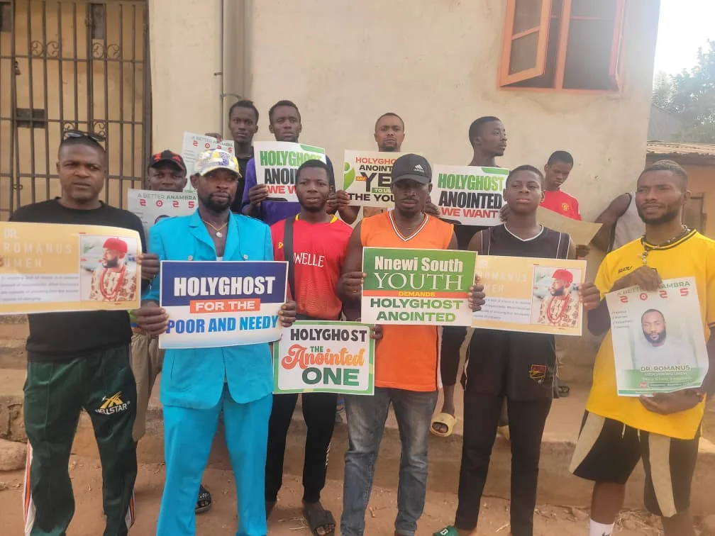 Youth participants during Holyghost Anointed Foundation community outreach in Nnewi South